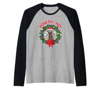 South Park Mr. Hankey Howdy Ho Christmas Wreath Raglan Baseball Tee