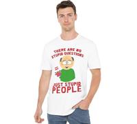 South Park No Stupid Questions Unisex T Shirt, White, XXXX-Large