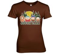 South Park Officially Licensed Distressed Women T-Shirt (Brown), X-Large