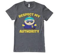 South Park Officially Licensed Respect My Authority Mens T-Shirt (Dark-Heather), Medium