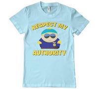 South Park Officially Licensed Respect My Authority Mens T-Shirt (Sky Blue), XX-Large
