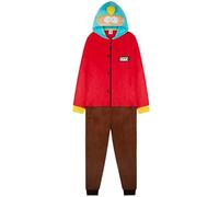 South Park Onesie for Men & Teen XS-3XL Size, Cartman Long Sleeve Hooded Onesie Jumpsuit, Fun Cosy Loungewear, Gifts for Men (XS, Red)
