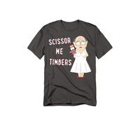 South Park Scissor Me Timbers Unisex T-Shirt, Charcoal | Size: Large South Park Charcoal L