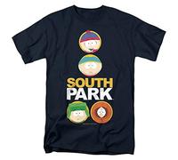 South Park Solid Circles Unisex T Shirt, Navy, XXXX-Large