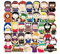 South Park Stickers Decals Water Resistant For Laptops, Phones, Phone Case, Consoles, Walls, Luggage Case, Books Cartman, Stan, Kyle, Kenny, Chef, Mr Hanky,(50 Stickers)