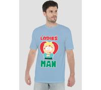 South Park Valentine'S Day Butters Ladies Man T Shirt, Light Blue South Park Blue M