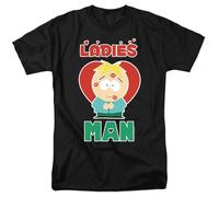 South Park Valentine's Day Butters Ladies Man Unisex T Shirt, Black, 4XL