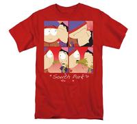 South Park Valentine's Day Kyle and Wendy Squares Unisex T Shirt, Red, M