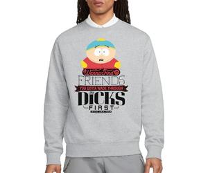 South Park Wade Through Dicks Crew Sweatshirt, Athletic Heather, Large