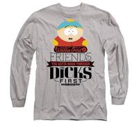 South Park Wade Through Dicks Mens Long Sleeve T Shirt, Athletic Heather, Medium