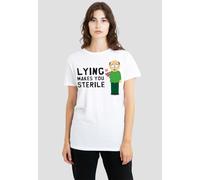 South Park Women's Lying Makes You Sterile T-Shirt, White | Size: XL South Park White XL