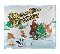 South Park Woodland Critter Silky Christmas Supersoft Blanket White/multicoloured (One Size)