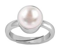 South Sea Pearl 13.25 Ratti 12.00 Carat Natural Pearl Gemstone Original Certified Moti Adjustable Astrological Panchhdhaatu/Ashtadhatu For Men And Women-B0DKK1SZ81, Silver, Created Sapphire