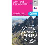 South Skye & Cuillin Hills: (OS Landranger Active Map 032 February 2016 ed)