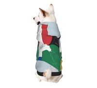 South Sudan Flag Map Print Small Dogs Warm Hoodie, Soft And Breathable Sweatshirt, Easy To Wear Jumper For Winter And Fall, Cold Weather Hooded Coat Pullover