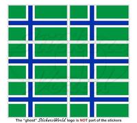 South Uist Flag Stickers, Outer Hebrides Scotland UK, Scottish Vinyl Decals (1.6” x 1”) - Weatherproof & Durable, Set of 6