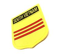 South Vietnam Flag Iron On Embroidered Fabric Sew On Patch Pack of 1