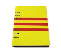 South Vietnam Flag Printed Refillable Notebook Binders 90 Sheets College Ruled Journals Notebooks 6.9 X 9 Inch