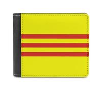 South Vietnam Flag Printed Wallets Bifold Wallet Change Cash Bag with Multiple Card Slots for Men and Women
