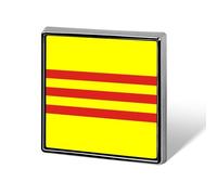 South Vietnam Flag Square Brooch Pin Lapel Pins Tie Suit Dress Accessories Wedding Birthday For Men Women
