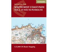 South West Coast Path Map Booklet - Vol 2: St Ives to Plymouth : 1:25,000 OS Route Mapping