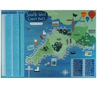 South West Coast Path Map Scratch Off Poster - Scratch all 630 Miles - Adventure Gift for Walkers & Hikers - 52 Sections to Complete - A2 Wall Art Travel Map