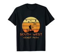 South West Coast Path SWC Cornwall Salt Path Hiking Trekking T-Shirt