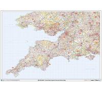 South West England Postcode District Wall Map (D1) - 47" x 33.25" Laminated
