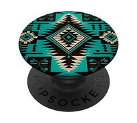 South West Turquoise Native American Aztec Pattern PopSockets Adhesive PopGrip