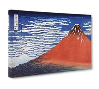 South Wind Clear Sky by Katsushika Hokusai Painting Canvas Print | Gallery Wrapped 30mm Frame Wall Art | 30x20 inches | Ready to Hang | Asian Picture | Living Room Bedroom Lounge Office