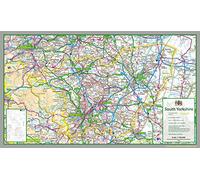 South Yorkshire - UK County Map Paper Laminated - 50 x 85 cm