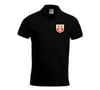 Southampton 1940s Retro Football Polo Embroidered Logo Black