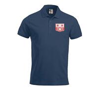 Southampton 1960s Retro Football Polo Embroidered Logo Navy Blue