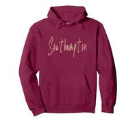Southampton England Vintage elegant design Pullover Hoodie, Adult Unisex, Burgundy, X-Large