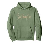 Southampton England Vintage elegant design Pullover Hoodie, Adult Unisex, Sage Green, Large