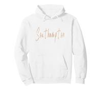 Southampton England Vintage elegant design Pullover Hoodie, Adult Unisex, White, Medium