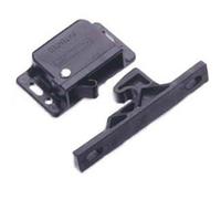 Southco C3-805x2 C3-805 Series Passivated Plastic Grabber Catch Side Mount Concealed Push-To-Close Latch with Silver Spring, 22N Pullup, Black (Pack of 2)