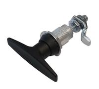 Southco - E3-11-25 E3 Series Vise Action Powder Coated Zinc Alloy Hand Operated Compression Latch with T-Handle Head, Non-Locking, 0.71" Thick, 1"-1.62"/2.07"-2.69" Grip Range, Black