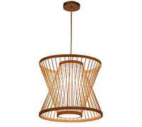 Southeast Asia Lantern Pendant Lamp Fixture Bamboo Woven Wooden Chandelier Beach Country Natural Hanging Light E26 Creative Woven Bamboo Shade Teahouse Dining Room Bar Cafe Club