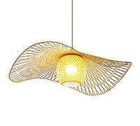 Southeast Asia Pendant Light Fixtures Hand- Rattan Ceiling Lighting Fixtures Retro Japanese Wicker Lamp Shade Semi-recessed Light Fixtures
