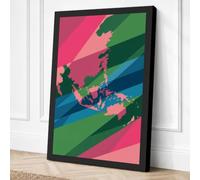 Southeast Asia Pop Art Canvas Wall Art Print 18x12 Inch