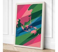 Southeast Asia Pop Art Canvas Wall Art Print 18x12 Inch