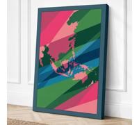 Southeast Asia Pop Art Canvas Wall Art Print 24x16 Inch