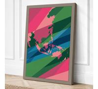 Southeast Asia Pop Art Canvas Wall Art Print 36x24 Inch