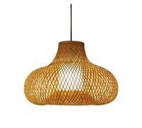 Southeast Asia Primitive Lighting Wicker Material Chandelier Pastoral Pendant Light Vintage Home Decor Basket Lampshade for Kitchen Living Room Bar E26