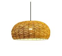 Southeast Asia Restaurant Chandelier Natural Twine Shade Light Fixture Vintage Home Decor Lighting Fixtures Hanging Lamp Shades for Bedroom Kitchen Foyer Hallway(Natural,50 * 20cm)