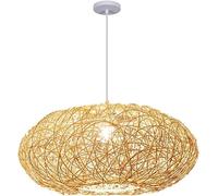Southeast Asia Style Chandelier Hollow Lamp Shade Shape Wicker Woven Pendant Lamps Pastoral Style Farmhouse Handmade Wicker Hanging Lamp,Chandelier