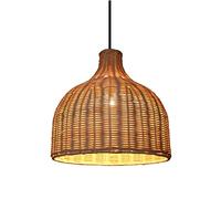 Southeast Asia Style Weave Chandelier Beige Wicker Shade Hanging Lamp Rattan Basket E27 Lighting Fixture Farmhouse Modern Vintage Rustic Décor Pendant Lamp Shade