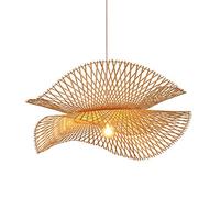 Southeast Asian Bamboo Lantern Chandelier Hand Woven Wicker Lamp Farmhouse Hanging Lamp Fixtures Rattan Ceiling Wicker Shade Creative Japanese Lampshade Restaurant Hot Pot Restaurant