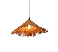 Southeast Asian Bamboo Weaving Pendant Light Chinese Pastoral Style Hanging Ceiling Lights For Kitchen Island Dining Living Room Restaurants Hand-Woven Bamboo Lampshade Natural Hanging Lights YNAHZAOK